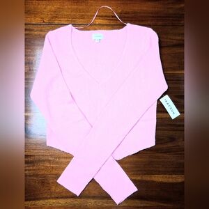 PacSun Light Pink V-Neck Women's Sweater